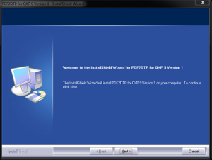 Markzware PDF2DTP for QuarkXPress Win Welcome Install Screen