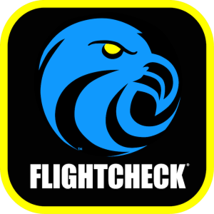 Markzware FlightCheck Logo Black Square White Name Inside (Transparent) PNG