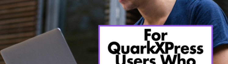 Markzware Logo. "For QuarkXPress Users Who Love Canva" in Black Text on White Rectangle in Purple Frame. "Experience Now" button.