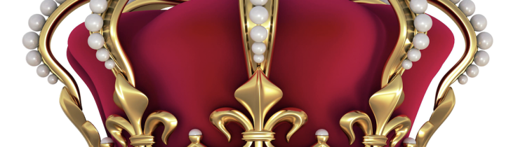 The Power of Quality Content: Embracing the Reign of Content in the Digital Era (Content Is King, 1200x1200): "CONTENT" in Royal Blue Text Crowned by a Jeweled Crown with Gold, Red Velvet, Gems, & Pearls.