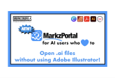 "Markzware. Get Approved. Get Content. Be Creative." in Black Text. Canva, Affinity Publisher, Acrobat, Illustrator, & QuarkXPress Icons. "New!" in White on Blue Burst. MarkzPortal Icon. "MarkzPortal" in Black with Blue Swoosh. "for AI users who" in Black. Blue Heart. "to" in Black. "Open .ai files without using Adobe Illustrator!" in Black on White Background in Black Inline Frame with Blue Border.