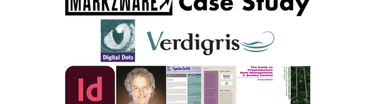 Preview, Convert & Export Adobe InDesign Files: IDMarkz at Digital Dots (Markzware Case Study), 1200x628. Markzware Logo. "Case Study" in Black. Digital Dots Logo, Verdigris Logo. IDMarkz Logo. Paul Lindstrom's Profile Photo. Spindrift Page, Wild Format Page, Technology Format Guide Page, Special Reports Page.