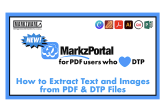 MarkzPortal tutorial for extracting text and exporting images from PDF and DTP files