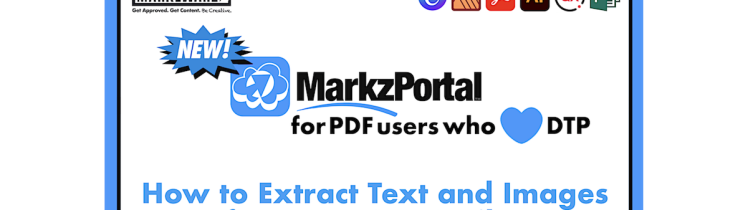 MarkzPortal tutorial for extracting text and exporting images from PDF and DTP files