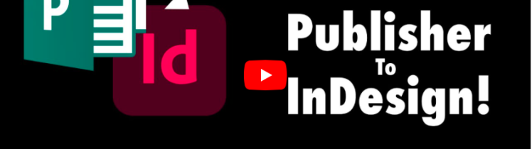 Thumbnail of a YouTube video titled 'How to Convert Microsoft Publisher Files to Adobe InDesign!' The image features the Microsoft Publisher and Adobe InDesign logos with an arrow indicating conversion. The text 'Microsoft Publisher to InDesign!' is prominently displayed. The MarkzPortal logo and website URL (markzportal.markzware.com) are also visible.