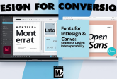 Fonts for InDesign and Canva - design for conversion