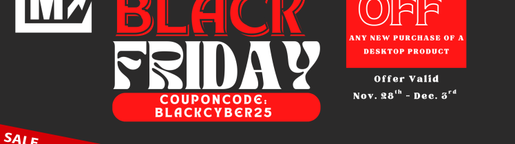 Markzware Black Friday 2025 Deal. 25% off any new purchase of a desktop product using coupon code BLACKCYBER25. Offer valid Nov. 28th through Dec. 3rd 2025