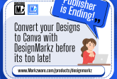Publisher is ending announcement encouraging users to convert Microsoft Publisher designs to Canva with DesignMarkz