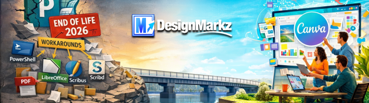 Microsoft Publisher end-of-life migration from legacy workflows to editable Canva designs using DesignMarkz