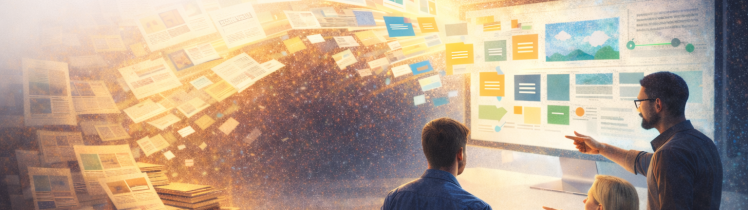 Creative team reviewing content transformation options beyond file conversion